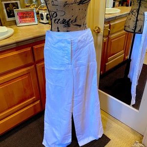 Bran-New never worn: wide flared leg 100% linen